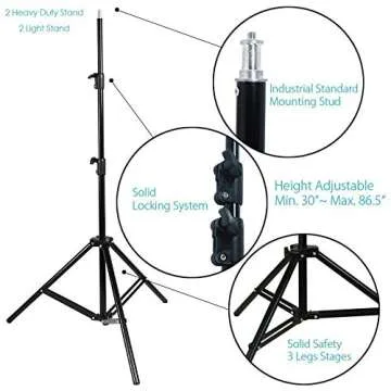 LimoStudio 2 Sets of LED Barn Door Light Panel with Light Stand Tripod, Dimmable Color Temperature Control by Color Filter Gel, Continuous Light Kit, AC Power Cord, AGG1684V3