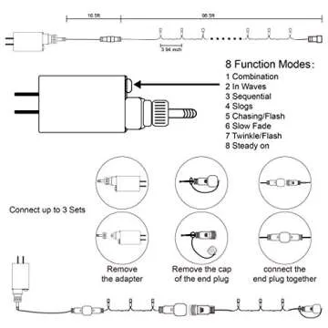 LJLNION 300 LED String Lights for Indoor Outdoor Use