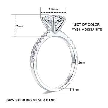 Elegant Moissanite Promise Rings for Her - Affordable Luxury