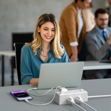 5Ft Surge Protector Power Strip with 6 Outlets and USB