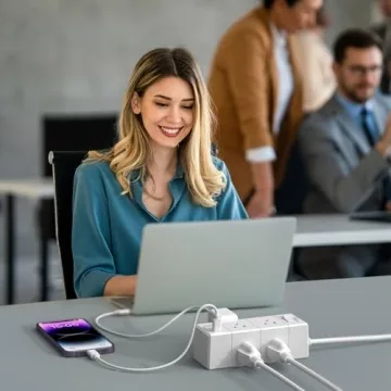 5Ft Surge Protector Power Strip with 6 Outlets and USB