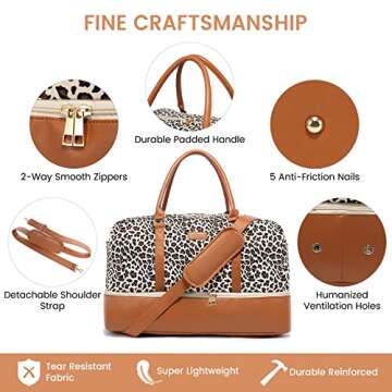 Realer Weekender Bag: Stylish Travel Duffle for Women