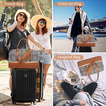 Realer Weekender Bag: Stylish Travel Duffle for Women