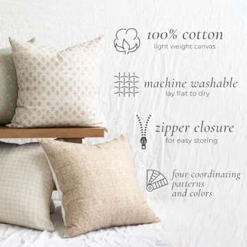 Woven Nook - Modern & Luxurious Decorative Boho Throw Pillow Covers - Durable Quality & Machine Wash...