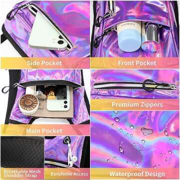 Stylish Hydration Backpack with 2L Bladder for Festivals