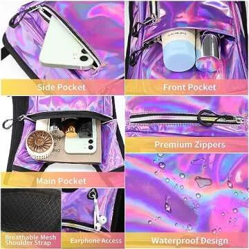 Stylish Hydration Backpack with 2L Bladder for Festivals