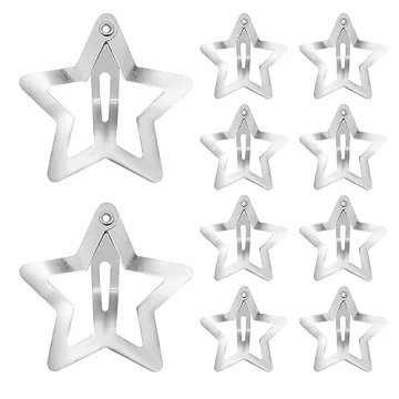 Dohia Star Snap Hair Clips - Y2K Metal Non Slip Hair Accessories for Girls and Women