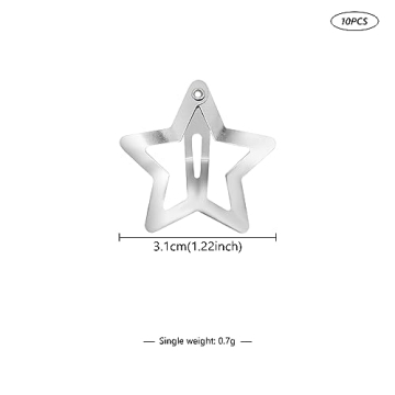 Dohia Star Snap Hair Clips Y2K Metal Non Slip Accessories