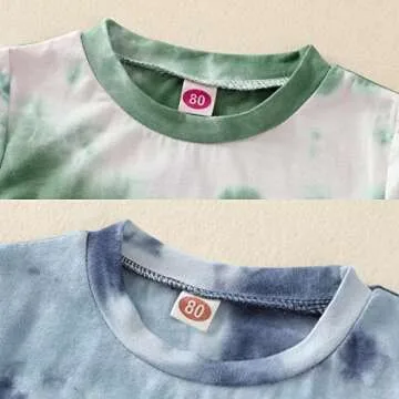 Toddler Baby Boy Summer Tie Dye Shirt & Short Set
