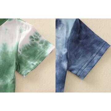 Toddler Baby Boy Summer Tie Dye Shirt & Short Set