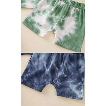 Toddler Baby Boy Summer Tie Dye Shirt & Short Set