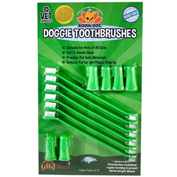 Bodhi Dog Pet Toothbrush Combo Pack | Soft Finger and Dual-Ended Long Toothbrushes | Dog Toothbrush ...