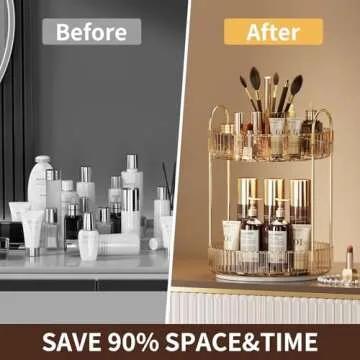 360 Rotating Makeup Organizer for Skincare & Cosmetics