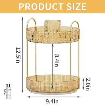 360 Rotating Makeup Organizer for Skincare & Cosmetics