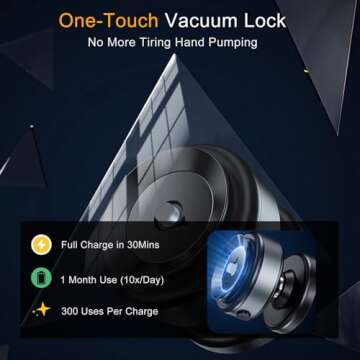 Jkoailiwi 360-degree Adjustable Electric Vacuum Magnetic Suction Cup Phone Mount, Hands-Free Magneti...