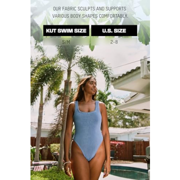 KUT & SO Women's Ribbed One Piece Swimsuit for Summer 2024