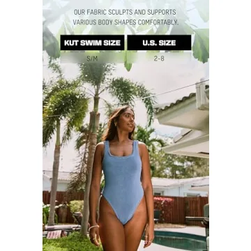KUT & SO Women's Ribbed One Piece Swimsuit for Summer 2024
