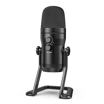 FIFINE USB Studio Recording Microphone Computer Podcast Mic for PC, PS4, Mac with Mute Button & Moni...