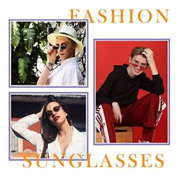 FEISEDY Fashion Designer Sunglasses Retro Small Petals Shape Arc Temple Design B2298