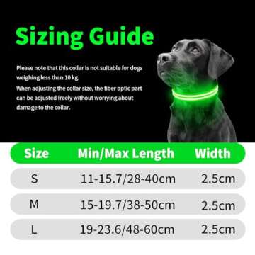 PcEoTllar LED Dog Collar - Rechargeable & Waterproof