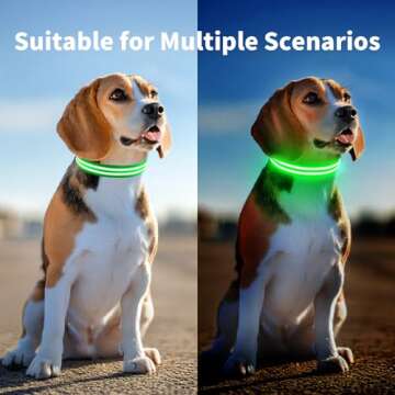 PcEoTllar LED Dog Collar - Rechargeable & Waterproof