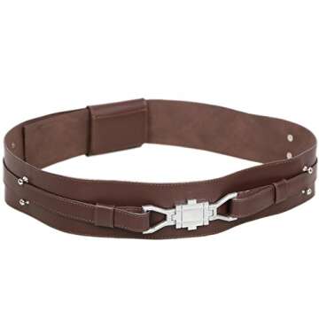 X-COSTUME Obiwan Belt Premium Leather Cosplay Accessory