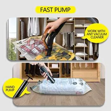 Space Saver Vacuum Storage Bags with Pump Set