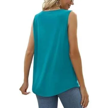 Summer Tank Tops for Women 2024 Trendy Casual Loose Fit Sleeveless Going Out Tops Tees Athletic Workout Flowy T Shirt Today Clearance Prime only Womens Clothes