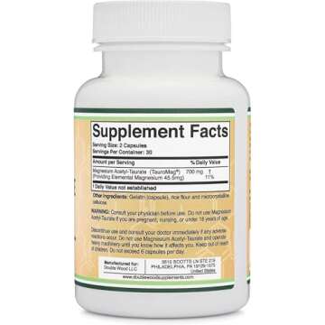 Magnesium Acetyl-Taurate (ATA MG, TauroMag) Novel and Patented Form of Magnesium for PMS and Cramp R...
