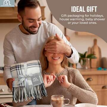 Blankets - Decorative Classic Blanket - Buffalo Plaid Throw Blanket - Comfortable and Ultra-Soft - Lightweight & Indoor Outdoor Blanket - Ideal for Living Room, Couch, Travelling Good for All Seasons