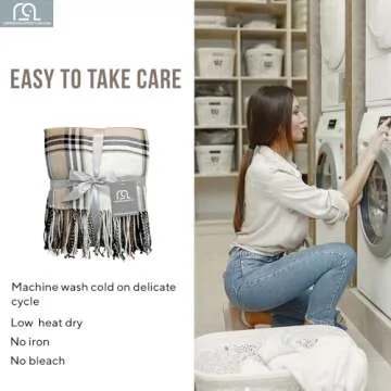 Blankets - Decorative Classic Blanket - Buffalo Plaid Throw Blanket - Comfortable and Ultra-Soft - Lightweight & Indoor Outdoor Blanket - Ideal for Living Room, Couch, Travelling Good for All Seasons