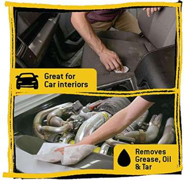 Tub O' Towels Heavy-Duty Multi-Surface Cleaning Wipes, 10" x 12", 90 Count Canister, Removes Grease, Grime, Tough Stains, Durable Disposable Wipes for Home, Garage, Outdoor Cleaning Tasks, 2-Pack