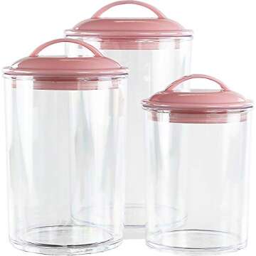 Reston Lloyd Calypso Basics Assorted Sizes Air-Tight Acrylic Storage Canisters