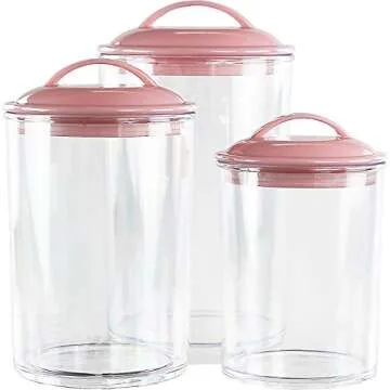 Reston Lloyd Calypso Basics Assorted Sizes Air-Tight Acrylic Storage Canisters