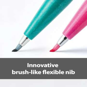 Pentel Brush Sign Pen Pastel colors SES15C - Brush Nib - Fibre Tip