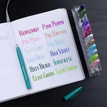 Pentel Brush Sign Pen Pastel colors SES15C - Brush Nib - Fibre Tip