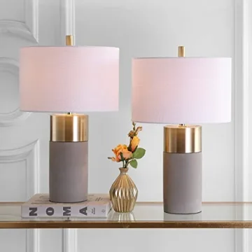 Luxurious SAFAVIEH Grey Table Lamp Set for Stylish Homes