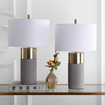 Luxurious SAFAVIEH Grey Table Lamp Set for Stylish Homes