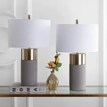 Luxurious SAFAVIEH Grey Table Lamp Set for Stylish Homes