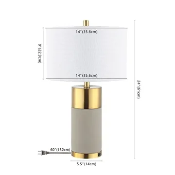 Luxurious SAFAVIEH Grey Table Lamp Set for Stylish Homes