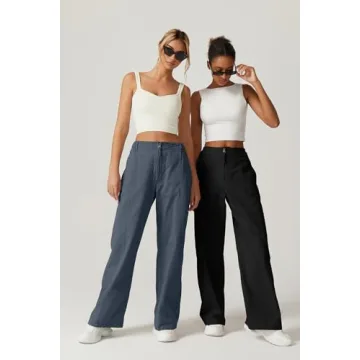 High Waist Cargo Pants for Women with Pockets