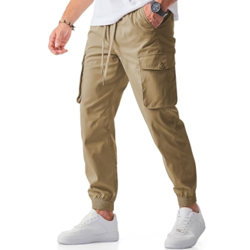 JMIERR Mens Joggers Casual Cargo Pants - Stylish & Versatile