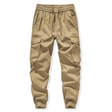 JMIERR Mens Joggers Stylish Elastic Waist Tapered Pants