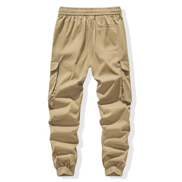 JMIERR Mens Joggers Stylish Elastic Waist Tapered Pants
