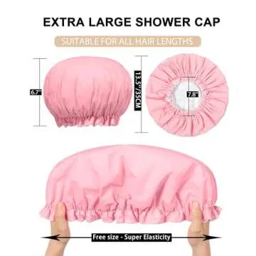 YIZIJIZI Waterproof Shower Cap for Women: All Hair Types