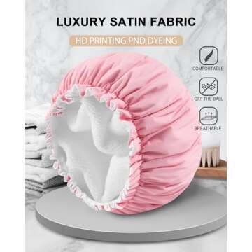 YIZIJIZI Waterproof Shower Cap for Women: All Hair Types