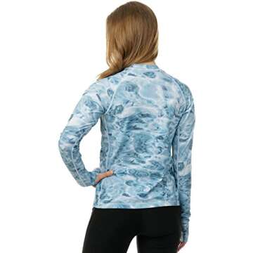 Aqua Design Womens Rashguard Long Sleeve: Swim Shirt Women Rash Guard Tops