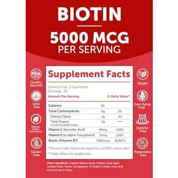 Lunakai Biotin Gummies 5000mcg with Vitamins C & E
