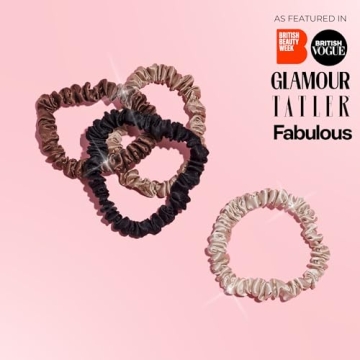 SILKIE Mulberry Silk Scrunchies Set - No Damage Hair Ties