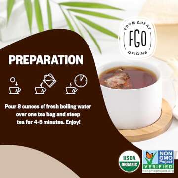 FGO Organic Chai Tea, 100 Count Eco-Conscious Bags
